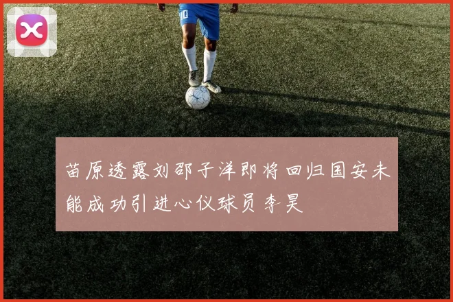 苗原透露刘邵子洋即将回归国安未能成功引进心仪球员李昊